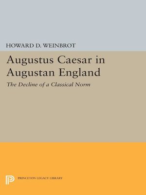 cover image of Augustus Caesar in Augustan England